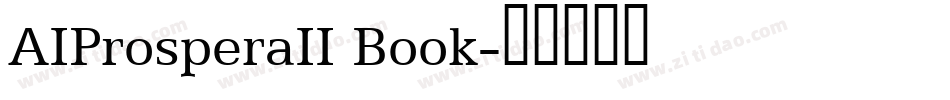 AIProsperaII Book字体转换